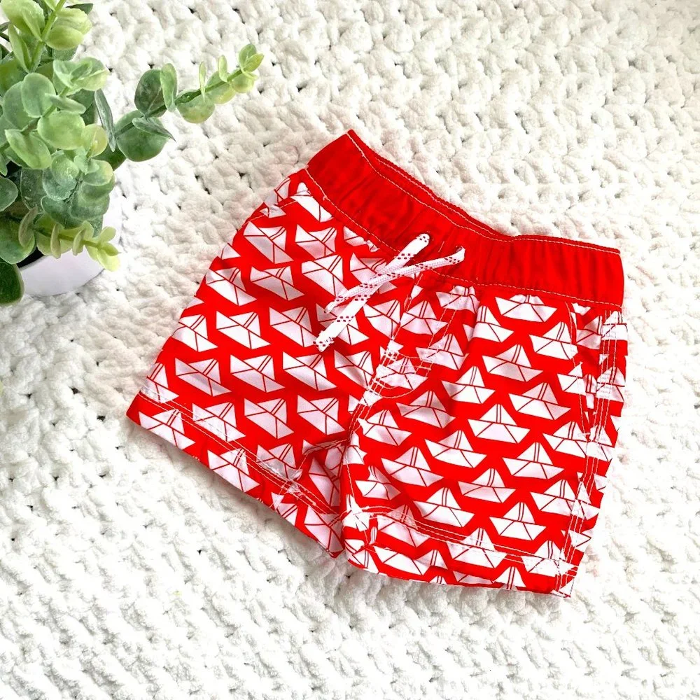 Baby GAP Sailboat Swim Trunks (Red/Orange) 6-12M